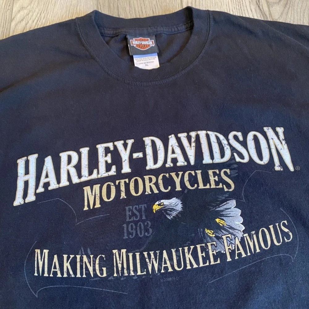Harley Davidson Motorcycles T Shirt Men’s XL Nova Scotia Canada 2 Sided Graphic - Picture 4 of 10